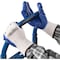 Global Industrial Coated Gloves, Polyester, Cotton, Rubber, Latex, Blue, L 708355L - alternate 5